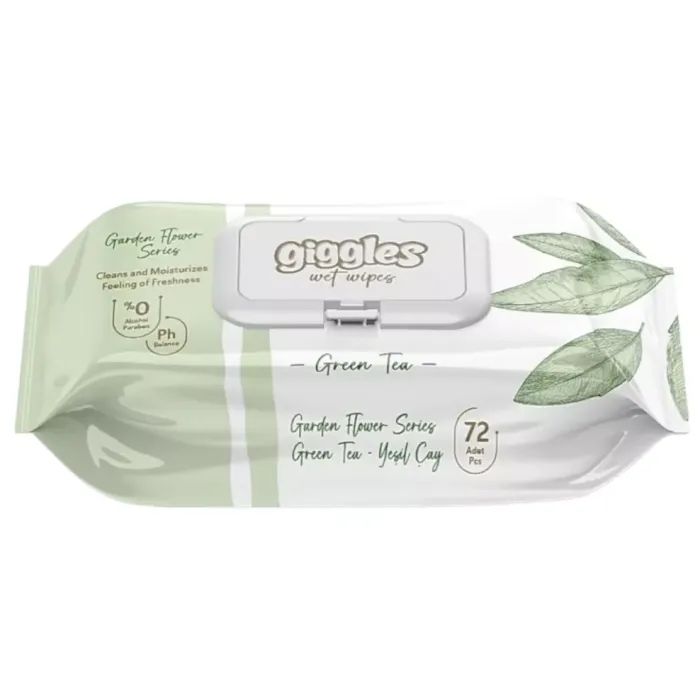 Дитячі вологі серветки Dolphin Green Tea з клапоном 72 шт (8680131207459)