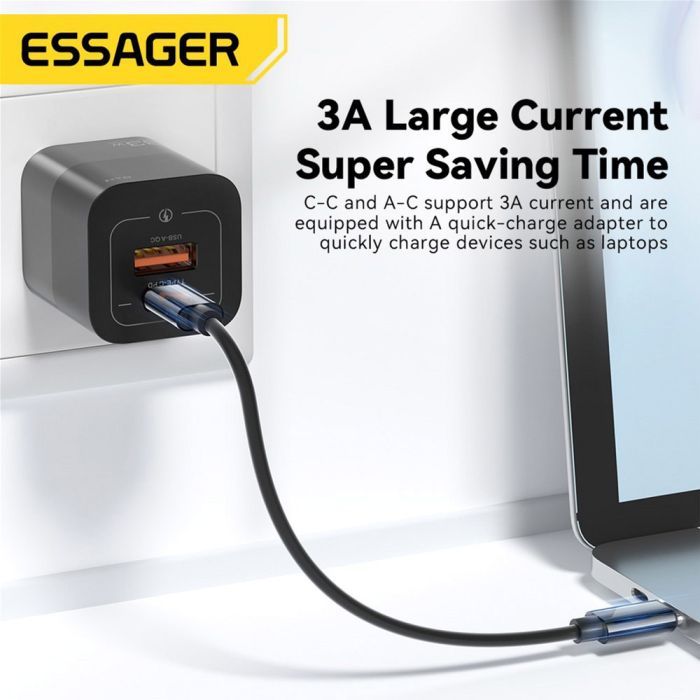 Дата кабель USB charging cable set Treasure box 0.28m Essager (ECJHZ-JH01-P) зображення 4