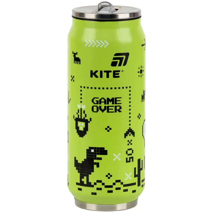 Поильник-непроливайка Kite Game over термочашка з трубочкою, 500 мл (K25-1264-1)