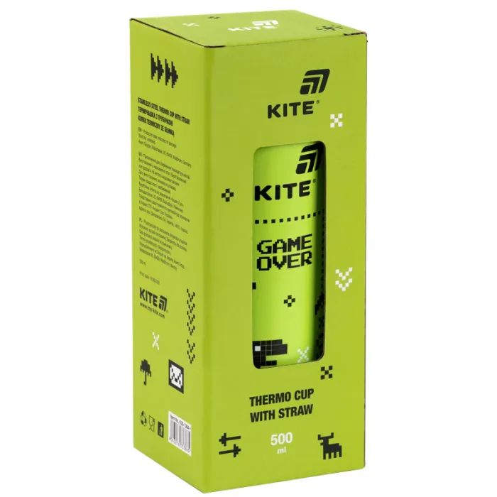 Поильник-непроливайка Kite Game over термочашка з трубочкою, 500 мл (K25-1264-1) изображение 3