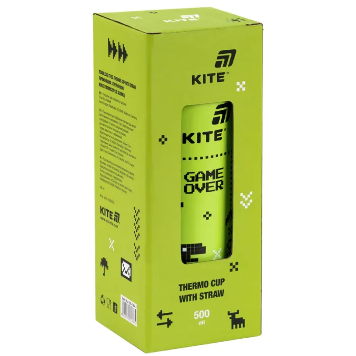 Поильник-непроливайка Kite Game over термочашка з трубочкою, 500 мл (K25-1264-1) изображение 3