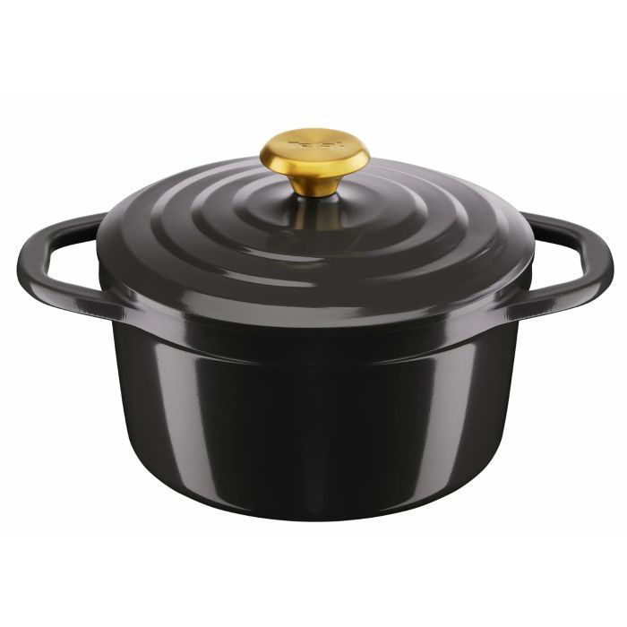 Кастрюля Tefal Air, з кришкою, 3.1л, алюміній, чорний (E2554404)