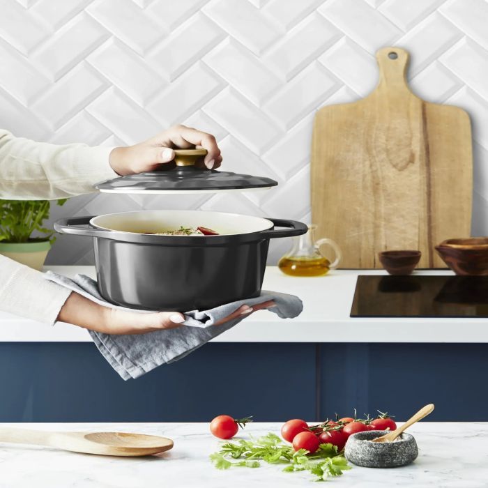 Кастрюля Tefal Air, з кришкою, 3.1л, алюміній, чорний (E2554404) изображение 5