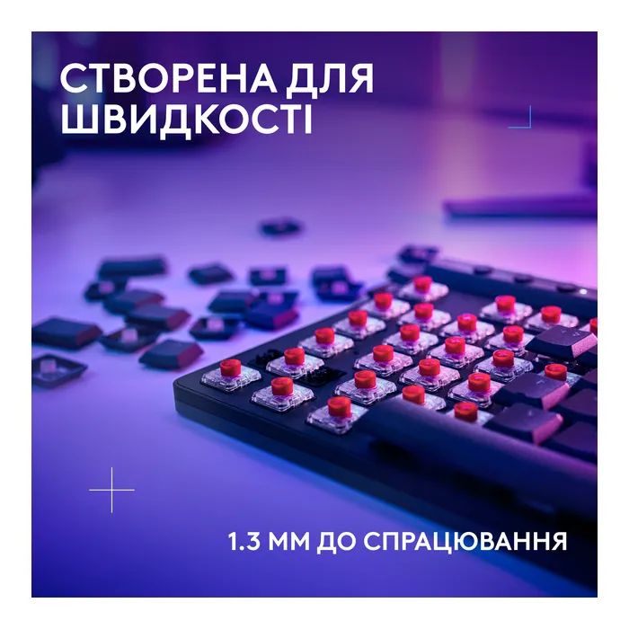 Клавиатура Logitech G515 TKL Lightspeed GL Tactile RGB Wireless/Bluetooth/USB UA Black (920-014075) изображение 3