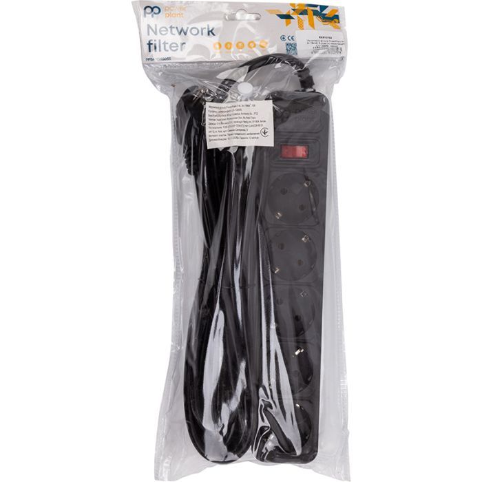 Мережевий фільтр живлення PowerPlant 5м, 5 розеток (JY-1056/5) (EX610723) зображення 4