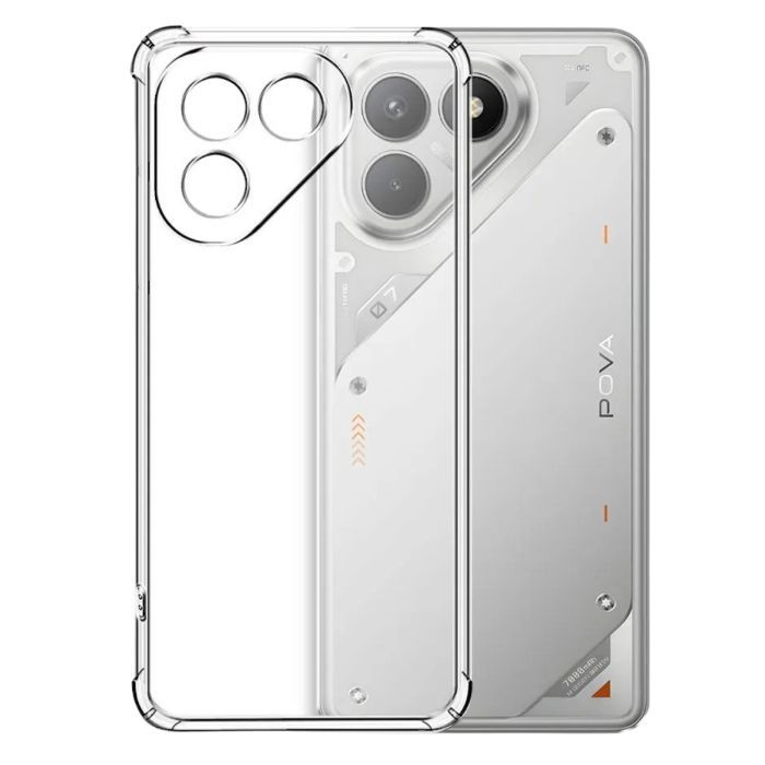 Чохол до мобільного телефона BeCover Anti-Shock Tecno POVA 7 Neo (LJ6) Clear (715064) зображення 3