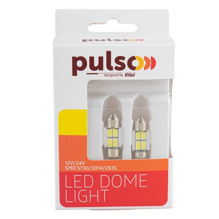Автолампа PULSO LED SV8.5/T11x31mm/4 SMD-5730/9-18v/130Lm (LP-62031) зображення 4