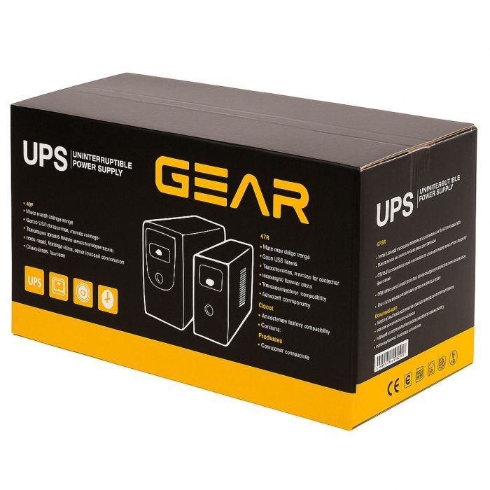 Пристрій безперебійного живлення GEAR GU-1000PLCD зображення 3