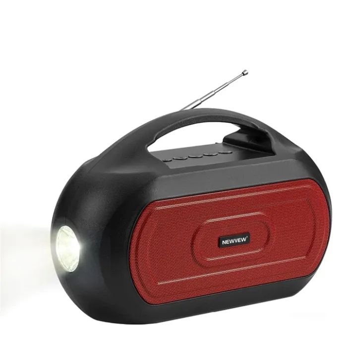 Акустическая система NEWVEW NV-V50 Solar Panel/BT/USB/TF/FM/AUX Red (NWVW-NV-V50-RD) изображение 3