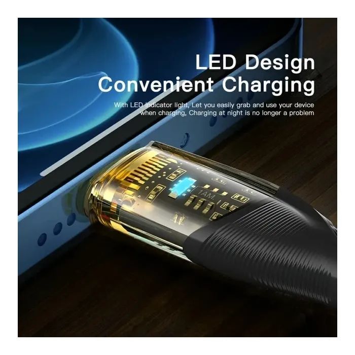 Дата кабель USB-C to Lightning 1.0m 3A black Essager (EXCTL-XJ01-P) изображение 6