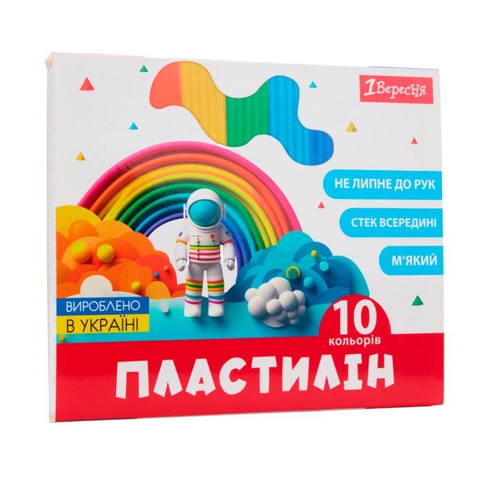 Пластилин 1 вересня Classic 12 кольорів 240 г (540671)
