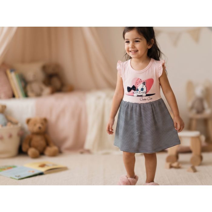 Платье детское Breeze с котиком (13339-98G-pink) изображение 6