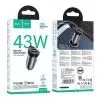 Зарядное устройство HOCO 1xUSB-C PD25W + 1xUSB QC3.0 43W car adapter NZ16A gray (6942007644747) изображение 7