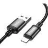 Дата кабель USB 2.0 AM to Lightning 3.0m X91 Radiance black HOCO (6931474788702) зображення 3