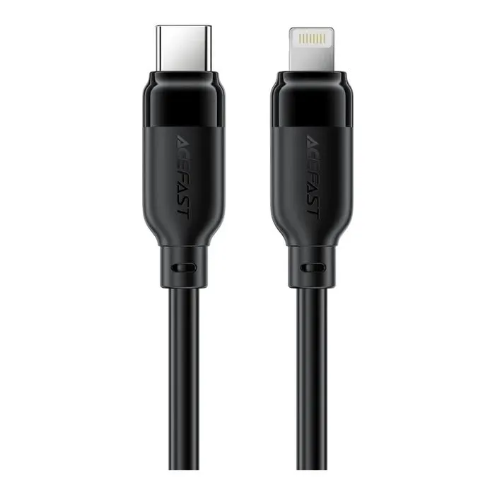 Дата кабель USB 2.0 AM to Lightning 2.0m 30W TPU black Acefast (6974316286288)