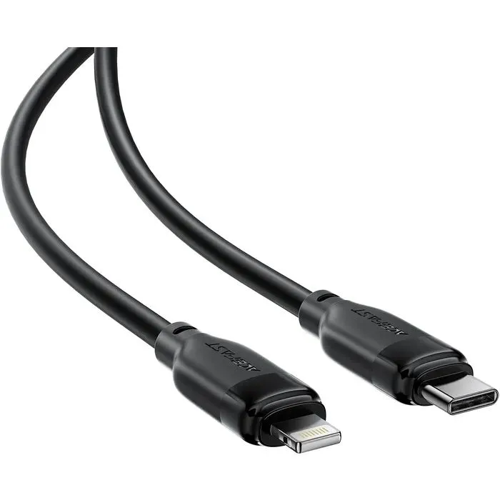 Дата кабель USB 2.0 AM to Lightning 2.0m 30W TPU black Acefast (6974316286288) изображение 3