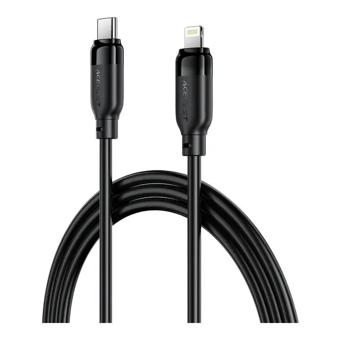 Дата кабель USB 2.0 AM to Lightning 2.0m 30W TPU black Acefast (6974316286288) изображение 5