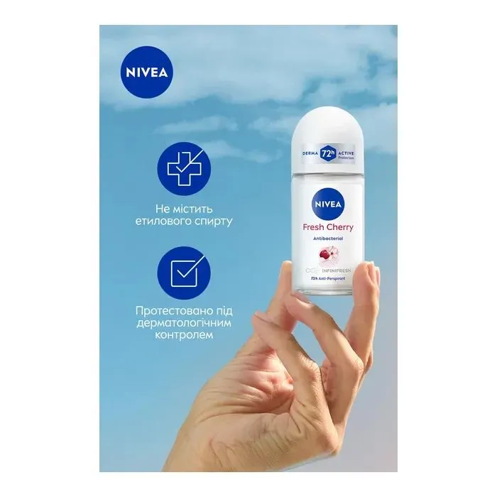Антиперспірант Nivea Fresh Cherry Anti-Perspirant 50 мл (4005900728340) зображення 4