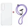 Чехол для мобильного телефона Dengos Case + Cross-body Strap Samsung Galaxy A37 Clear+Purple (DG-KM-CCRB-06)
