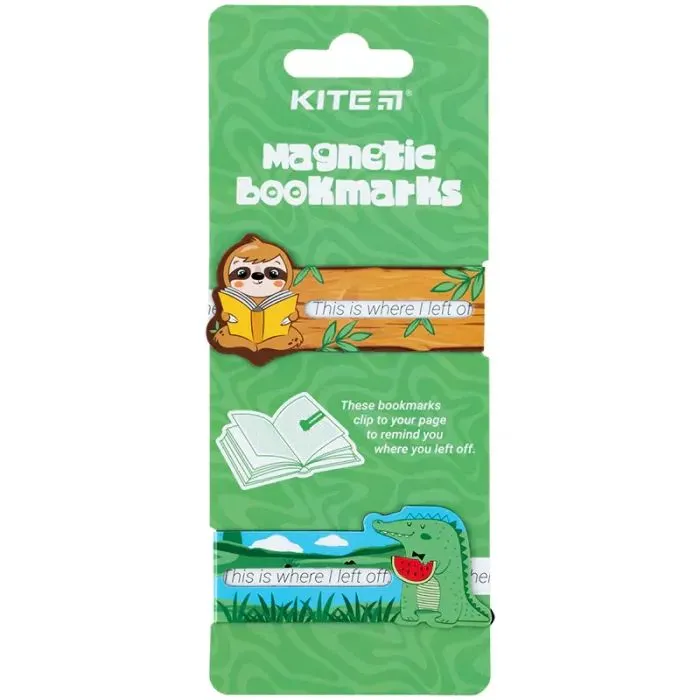 Закладки для книг Kite набор магнитных закладок-индикаторов Smart Animals (K24-496-4)