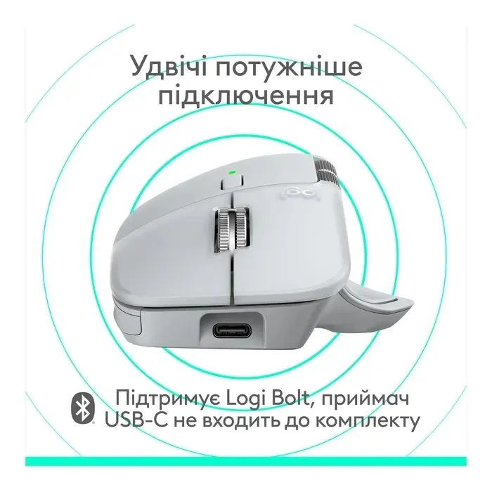 Мышка Logitech MX Master 4 for Mac Performance Bluetooth White/Silver (910-007576) изображение 6