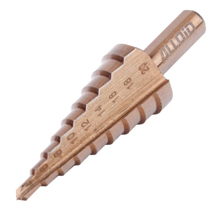 Сверло Alloid Pro, ступенчатое, по металлу, кобальтовое, Р6М5К5, 6–38мм (SD-0638)