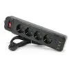 Сетевой фильтр питания Meilepai F24U, 4 роз EU, 3USB Black (F24U-Black)