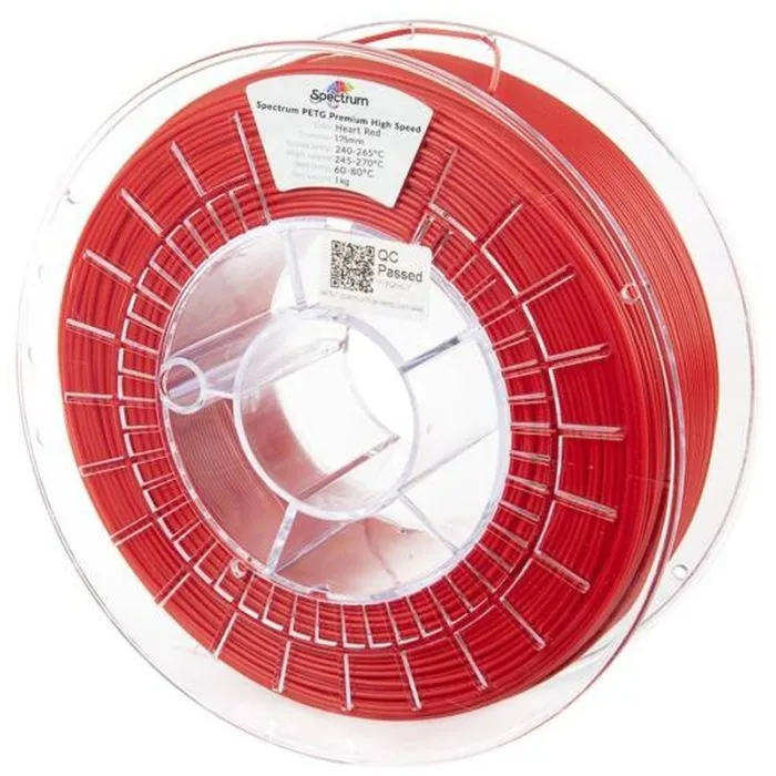 Пластик для 3D-принтера Spectrum PETG Premium HS 1.75mm 1kg Red, Heart (81544)