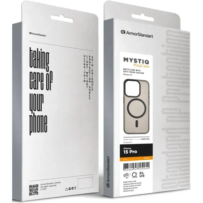 Чехол для мобильного телефона Armorstandart Mystiq MagCase Apple iPhone 15 Pro Black (ARM91560) изображение 3