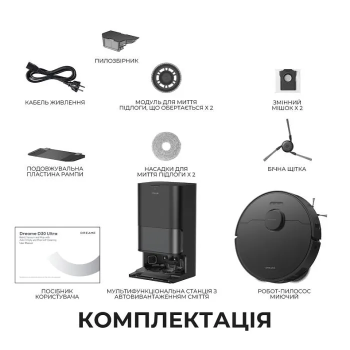 Пылесос Dreame D30 Ultra Black (RTD31TE-BL) изображение 13