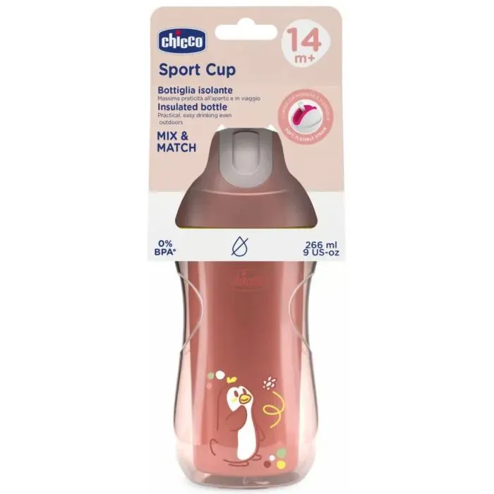 Поїльник-непроливайка Chicco Sport Cup 266 мл. від 14 місяців (рожева) (06991.15) зображення 2