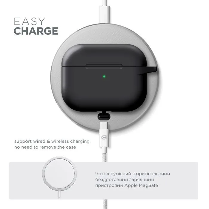 Чехол для наушников Armorstandart Hang Case For Apple AirPods Pro 3 Black (ARM88271) изображение 7