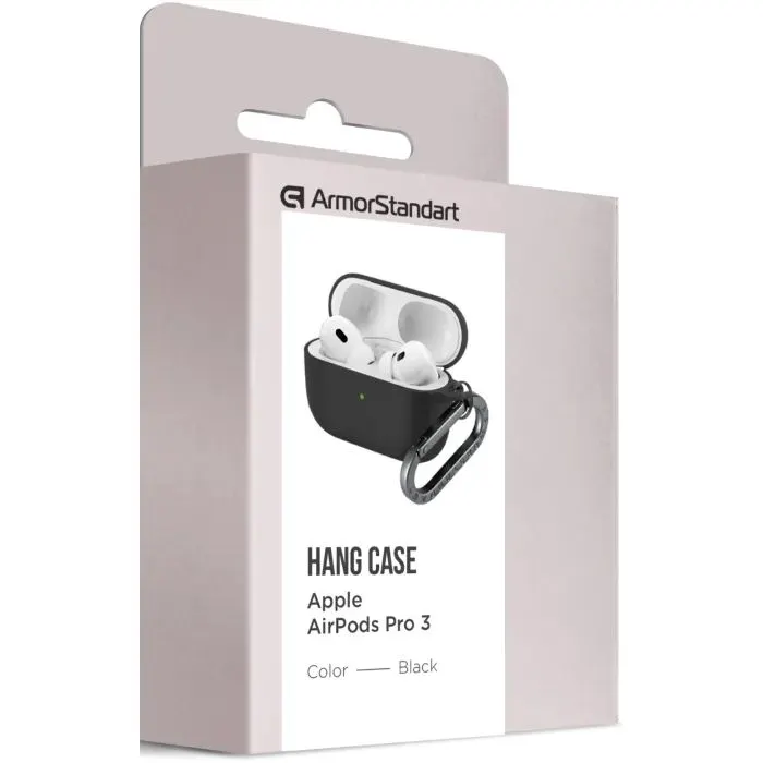 Чехол для наушников Armorstandart Hang Case For Apple AirPods Pro 3 Black (ARM88271) изображение 8