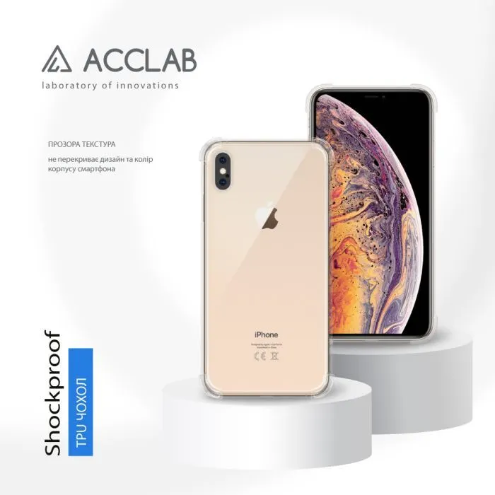 Чохол до мобільного телефона ACCLAB TPU ShockProof Apple iPhone XS Max Transparent (1283126610882) зображення 4