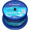 Диск CD Verbatim 700Mb 52x Cake box 50 Crystal AZO (43343)