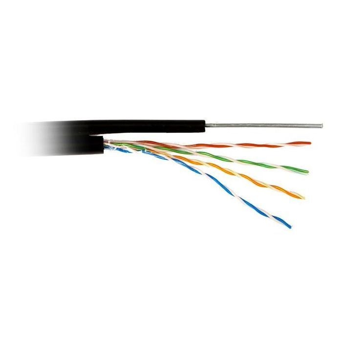 Кабель сетевой Atcom FTP 305м cat.5e Standart CCA, для внешней прокладки с тросом (13760)