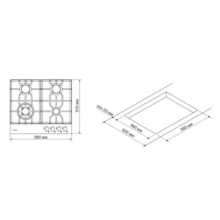Варочна поверхня Pyramida PFE 643 WHITE LUXE зображення 9