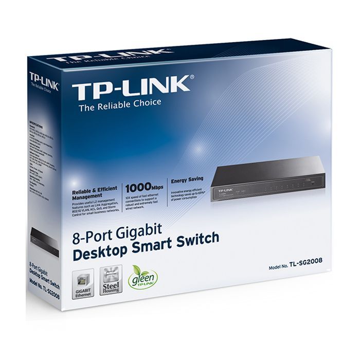 Комутатор мережевий TP-Link TL-SG2008 зображення 4