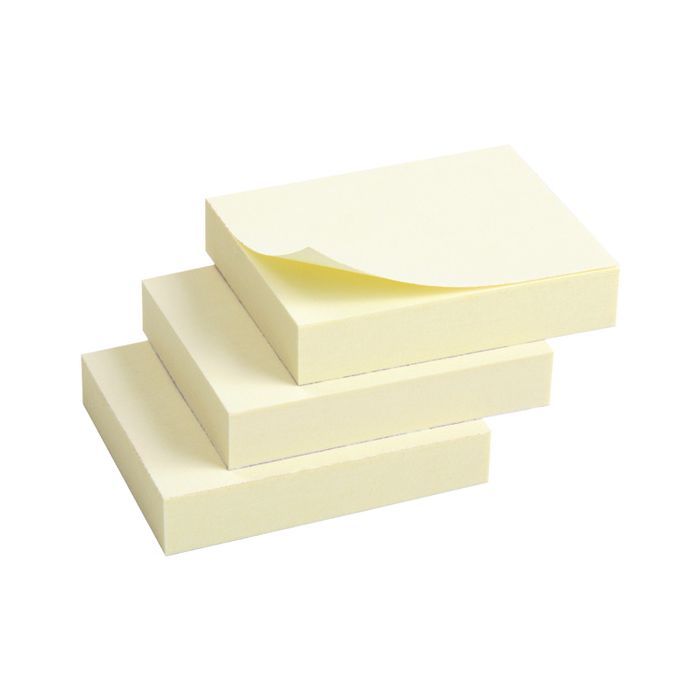 Бумага для заметок Axent with adhesive layer 50x40мм,100sheets,pastel yellow (3 pcs. (2311-01-А)