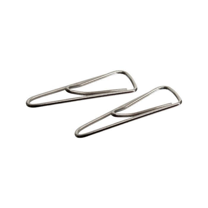 Скріпки канцелярські Axent triangular, nickel-plated, with a bend, 25мм 100шт (4105-А)