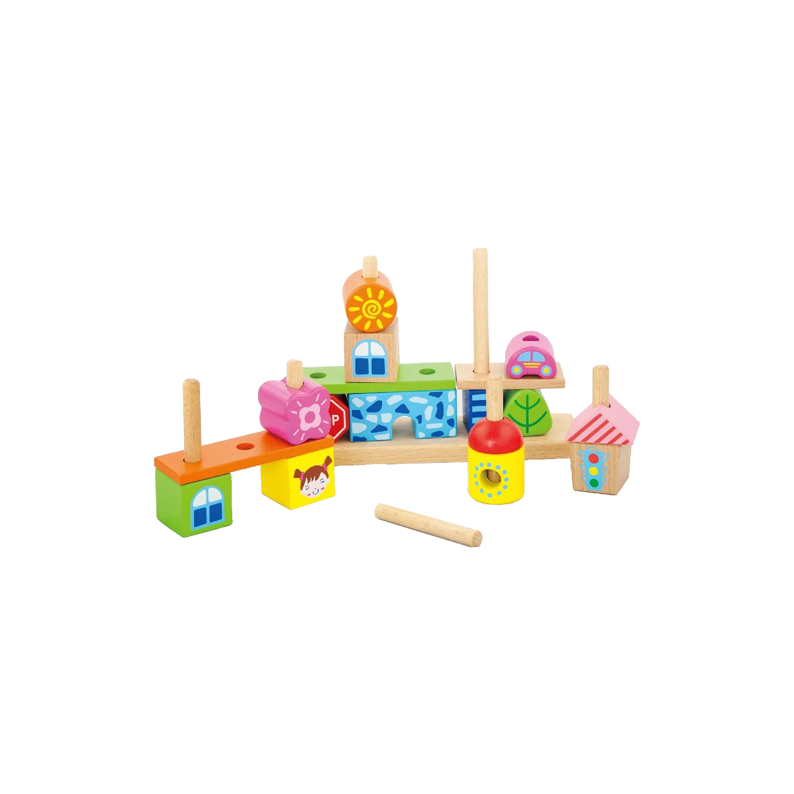 Розвиваюча іграшка Viga Toys Кубики Город (50043) зображення 2