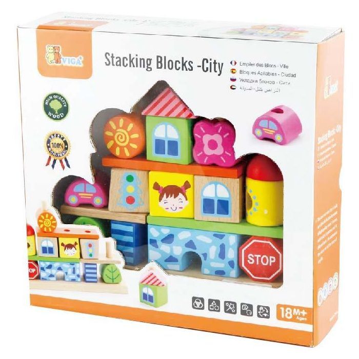 Розвиваюча іграшка Viga Toys Кубики Город (50043) зображення 3