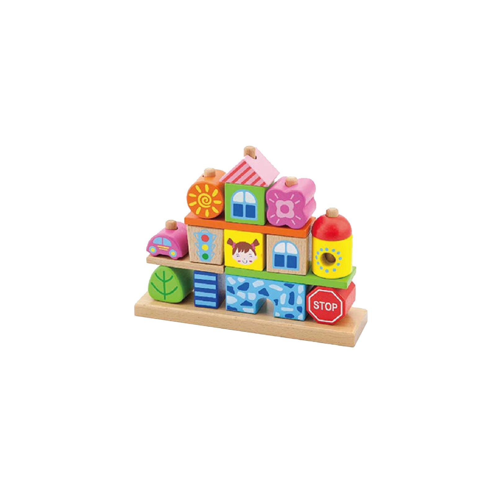 Розвиваюча іграшка Viga Toys Кубики Город (50043)