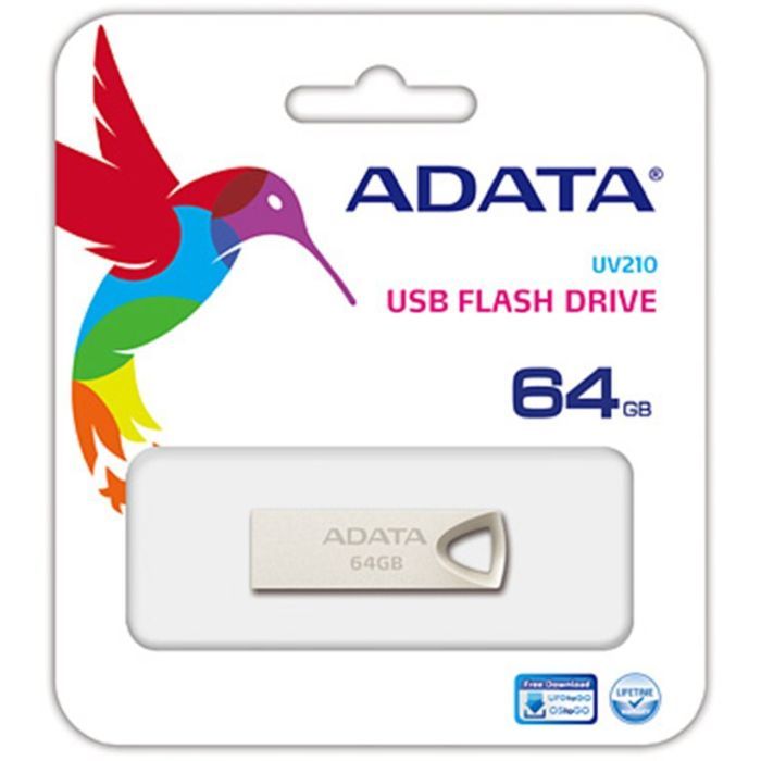USB флеш накопитель ADATA 32GB UV210 Metal Silver USB 2.0 (AUV210-32G-RGD) изображение 3