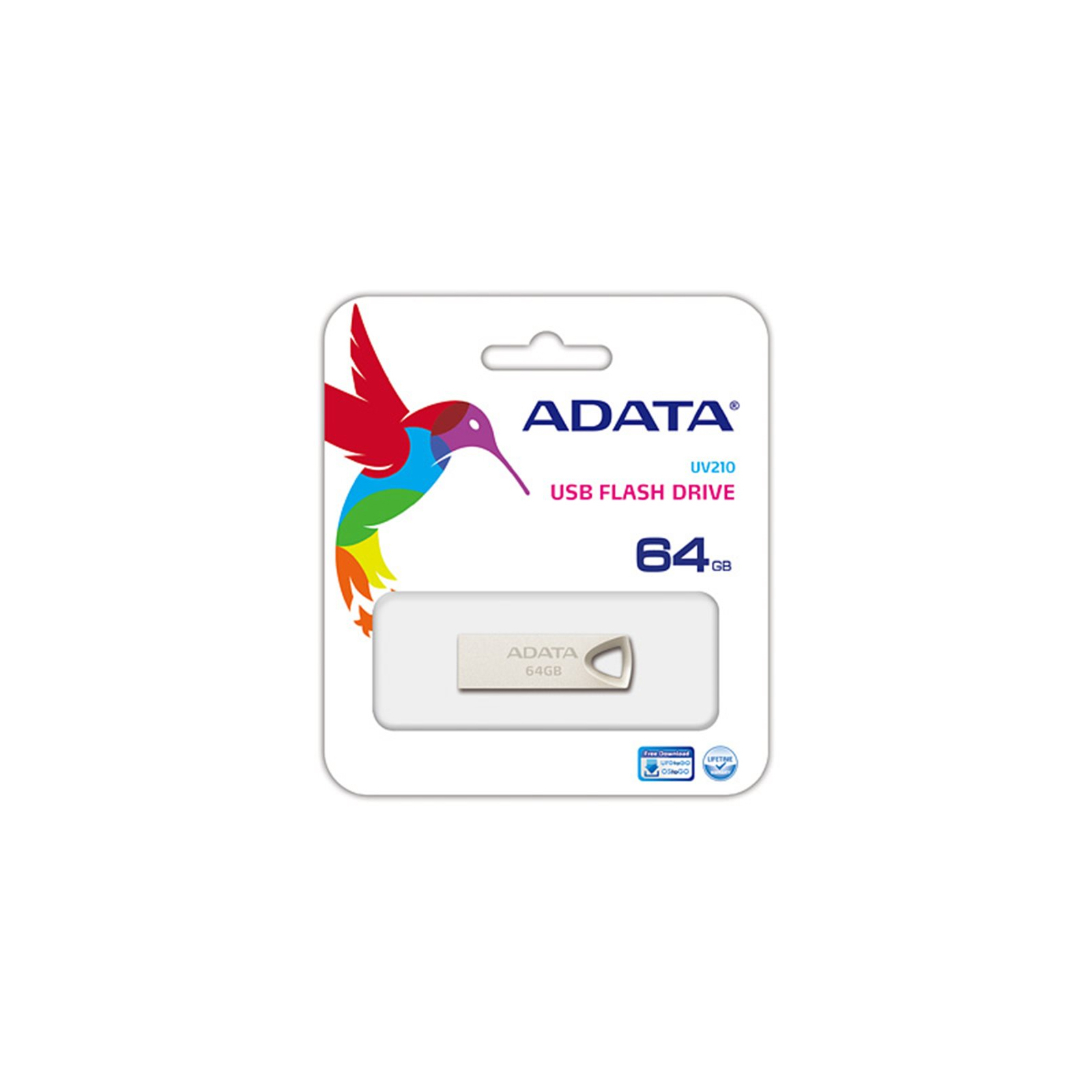 USB флеш накопичувач ADATA 16GB UV210 Metal Silver USB 2.0 (AUV210-16G-RGD) зображення 3