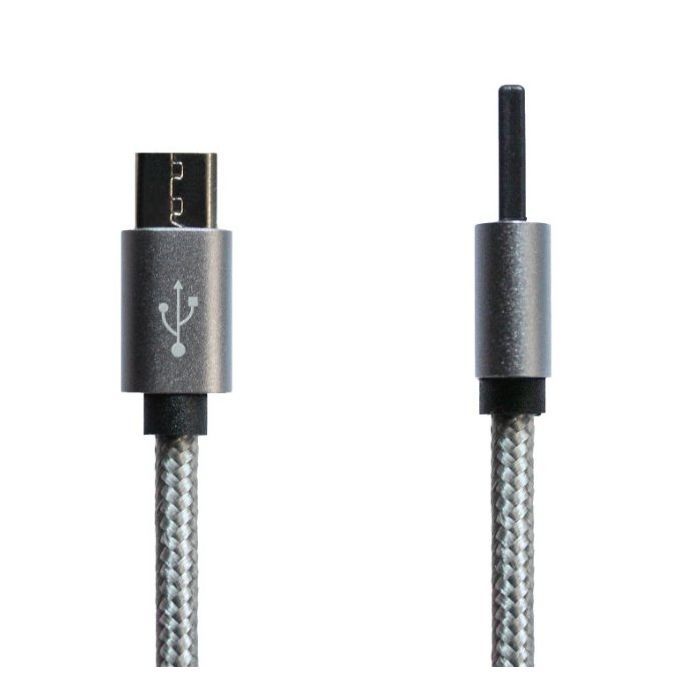 Дата кабель USB 2.0 AM to Micro 5P 1.0m Grey/Black Grand-X (FM02) изображение 2