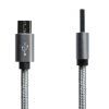 Дата кабель USB 2.0 AM to Micro 5P 1.0m Grey/Black Grand-X (FM02) изображение 2
