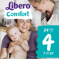 Подгузники Libero Comfort 4 (7-11кг) 54 шт (7322540731347)