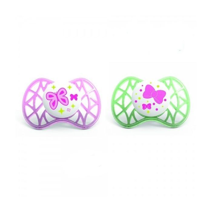 Пустышка Nuvita Air симметрическая 6м+ 2шт. для девочки (NV7081Pink)