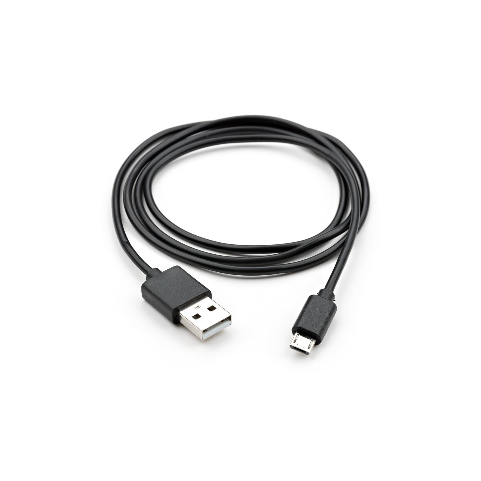 Дата кабель USB 2.0 AM to Micro 5P PVC 1m black Vinga (VCPDCM1BK) зображення 2
